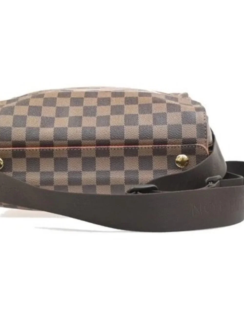 LOUIS VUITTON Naviglio Shoulder Bag Damier Ebene Leather Brown N45255 15YH939